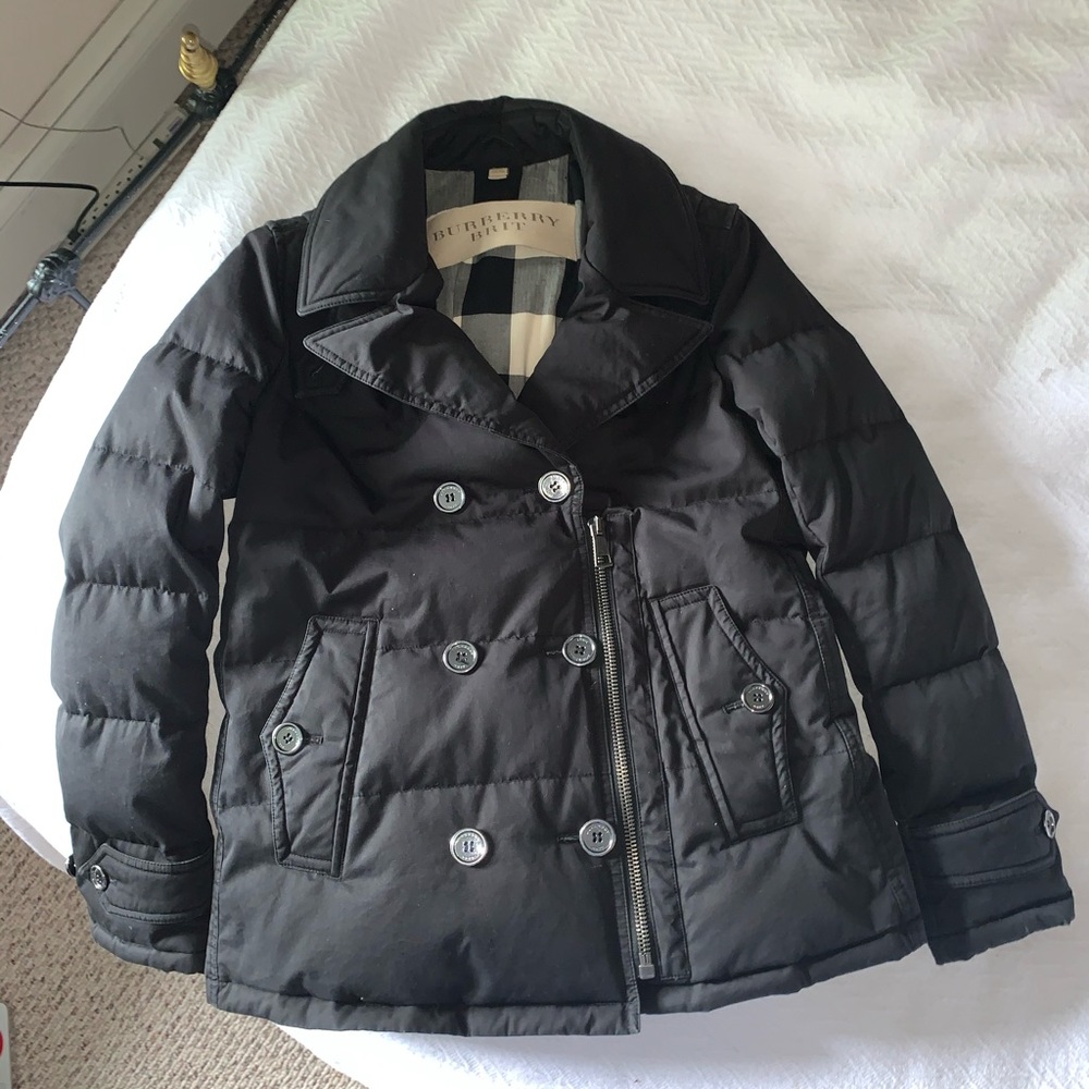 Burberry 100% Goose Down Winter Peacoat Jacket!